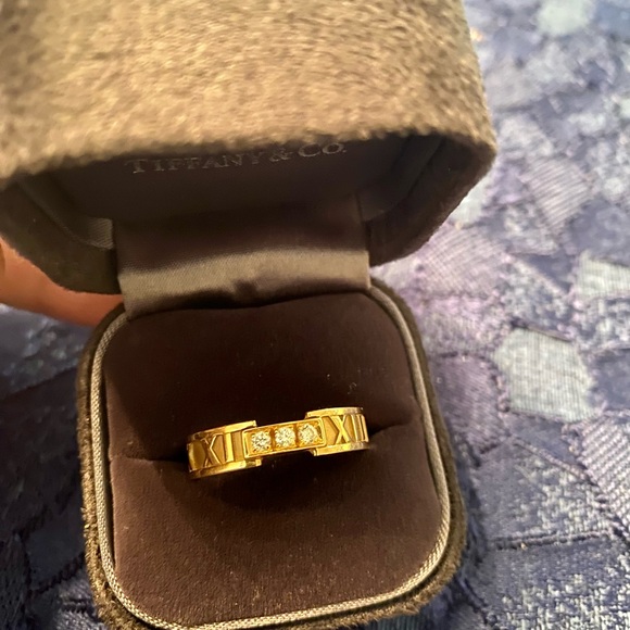 Tiffany & Co Atlas Diamond Ring 18K Rose Gold - Picture 2 of 4